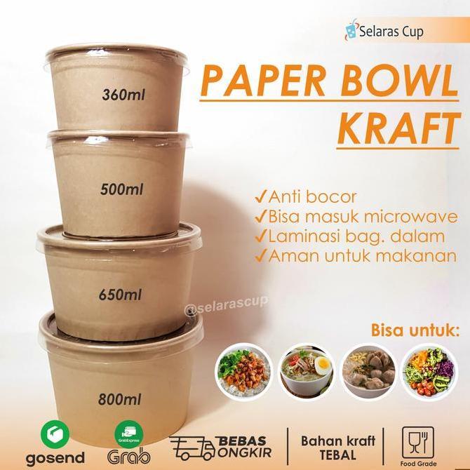 paper bowl coklat rice bowl custom mangkok kertas paperbowl catering