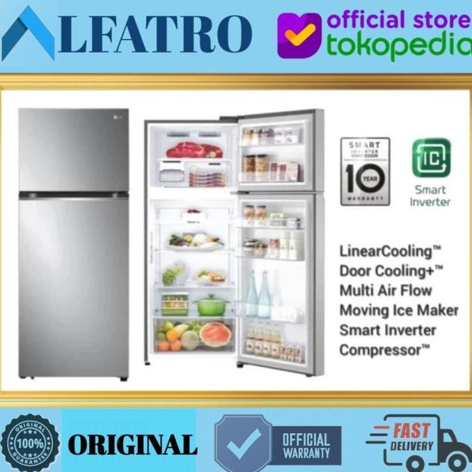 TERBARU - LG Kulkas 2 pintu GNB392PLGB INVERTER GN-B392PLGB / GNB392