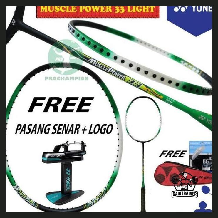 OLAHRAGA - YONEX MUSCLE POWER 33 LIGHT RAKET BADMINTON ORIGINAL PRIVASI AMAN