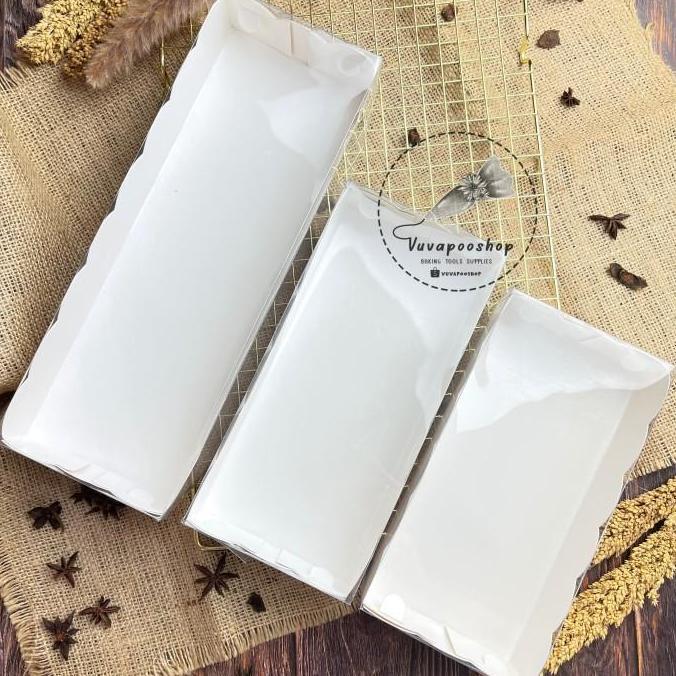 Dus Mika Putih isi 5pcs Dus Kue Bening Transparan Box Kue Brownies