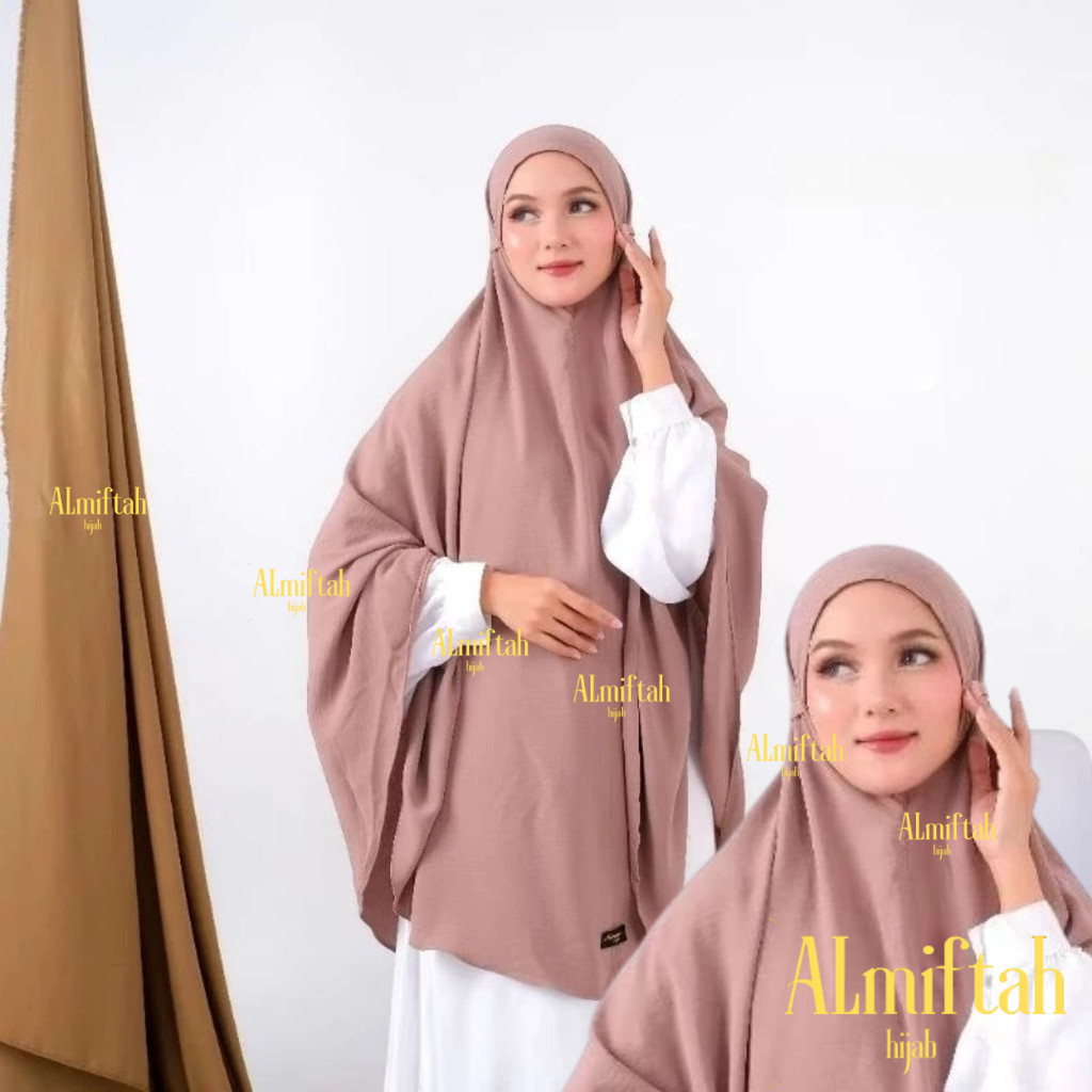 𝐀𝐋𝐅𝐀𝐓𝚰𝐇 𝐇𝚰𝐉𝐀𝐁-KHIMAR XXXL JUMBO NON PET/HIJAB MARYAM CRINKLE/JILBAB INSTAN JUMBO CRINKLE AIRFLOW