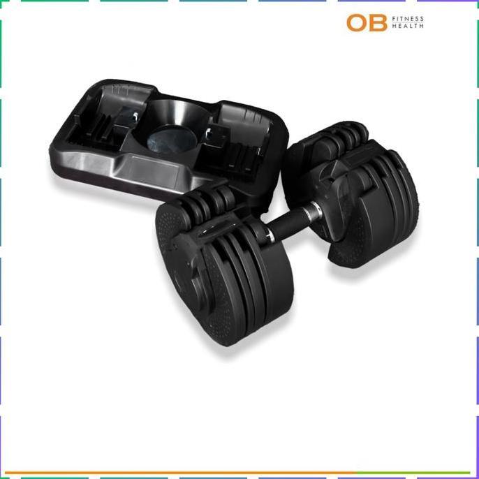 TERBARU - Adjustable Dumbell 20 Kg OB FIT untuk Gym Fitness