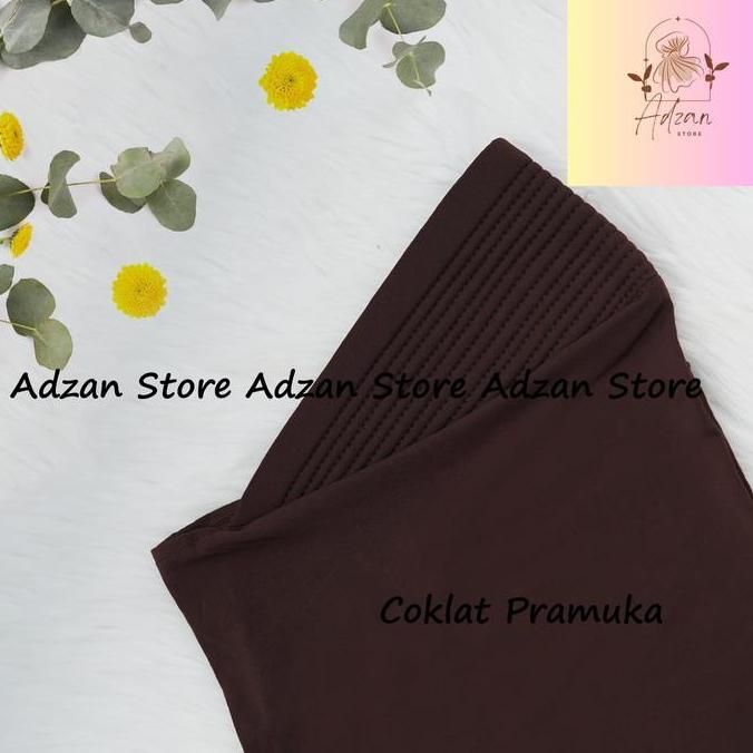 Hijab Sekolah Bergo Hitam, Putih, dan Coklat Pramuka