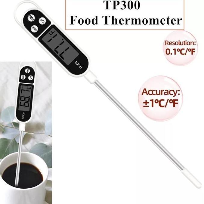 TP300 Termometer Makanan Minuman Kopi Minyak Dapur Susu Daging TP 300 BBQ Meat Food Thermometer Digi