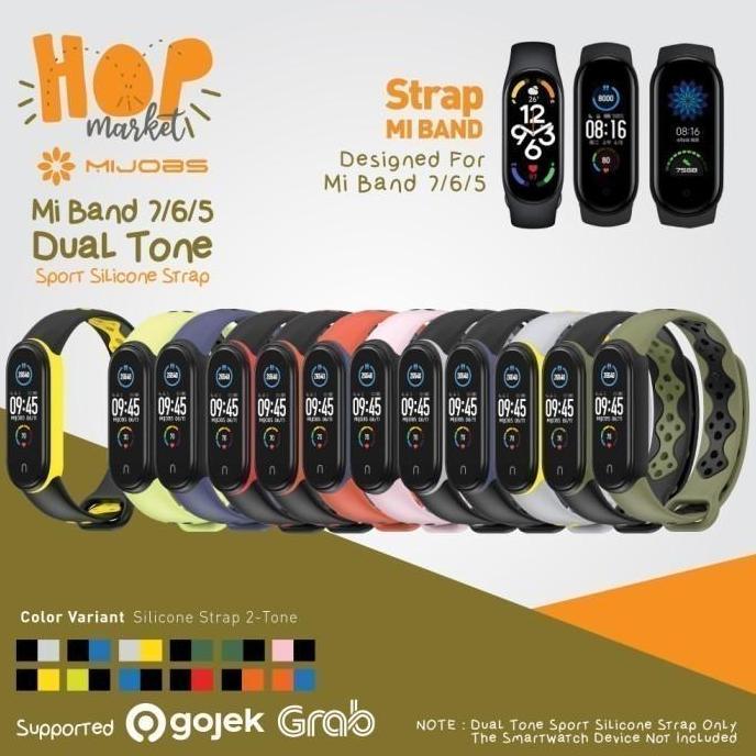 MIJOBS SPORTS DUAL TONE Strap XIAOMI MI BAND 5 Silicone Tali Silikon
