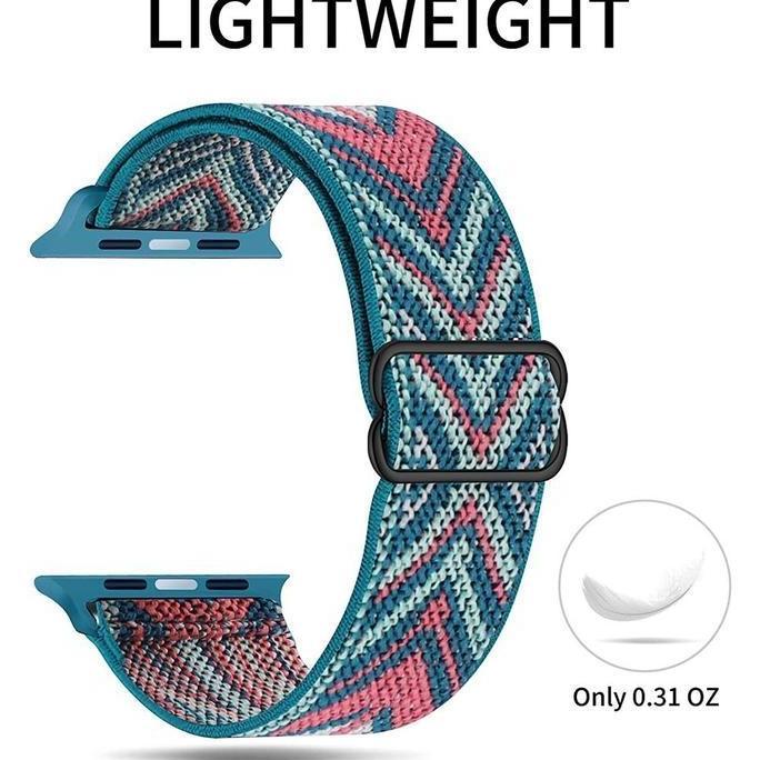 Tali Jam Tangan Nylon Sport Strap for Apple Watch Ultra 2 49mm 10 9 8 7 6 SE 46mm 42mm 45mm 41mm 44m