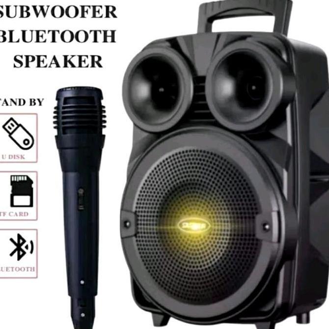 Speaker Bluetooth Karaoke Polytron kimiso Free Mic Karaoke MP3 Salon Bluetooth EXTRA BASS Speaker