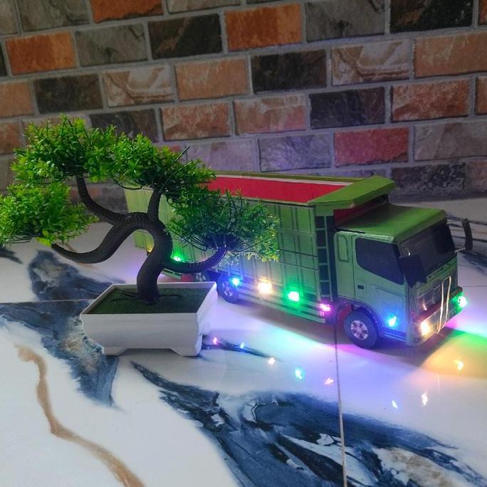 Miniatur Truk Tronton Hino 500 RC Remot Control Pake Lampu LED Model Terlengkap Termurah Anak Bak Ha