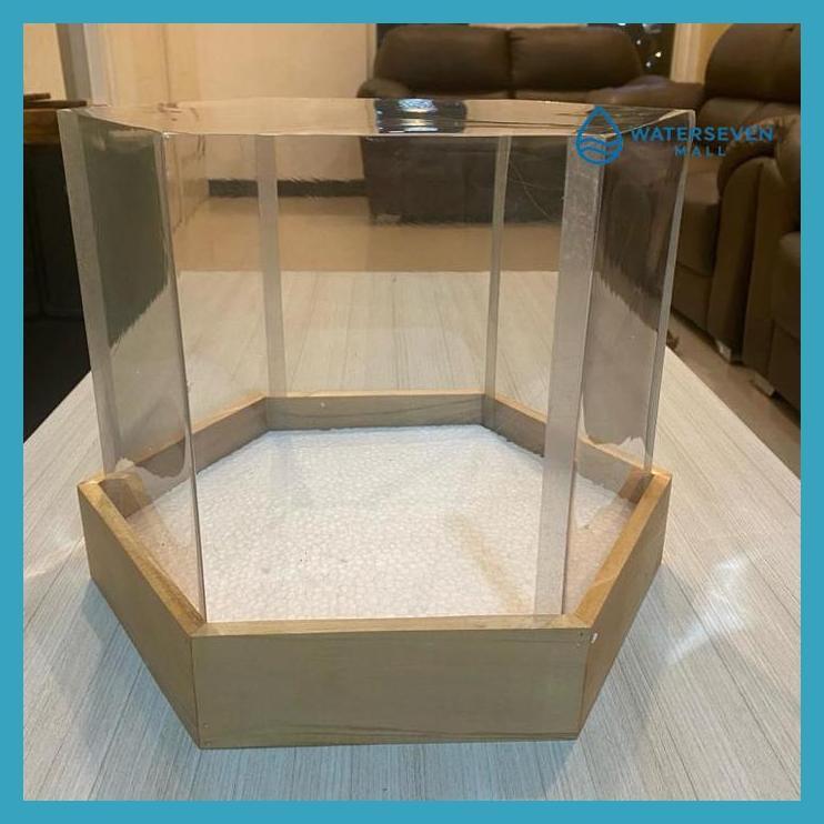 KERAJINAN KAYU - KOTAK HANTARAN SEGI 6 KOTAK SESERAHAN HANTARAN KAYU HARGA SATUAN SIAP KIRIM