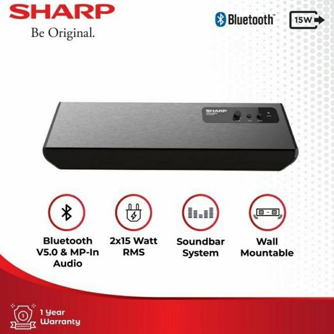 Soundbar Sharp CBOX-SBT300BL | Speaker aktif bluetooth sound bar tv