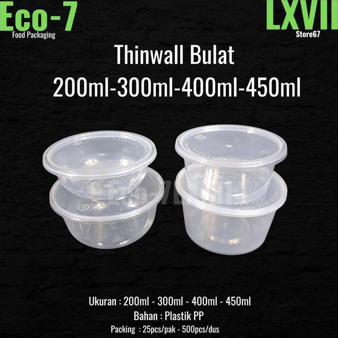 Bowl Plastik Thinwall Bulat 400ml