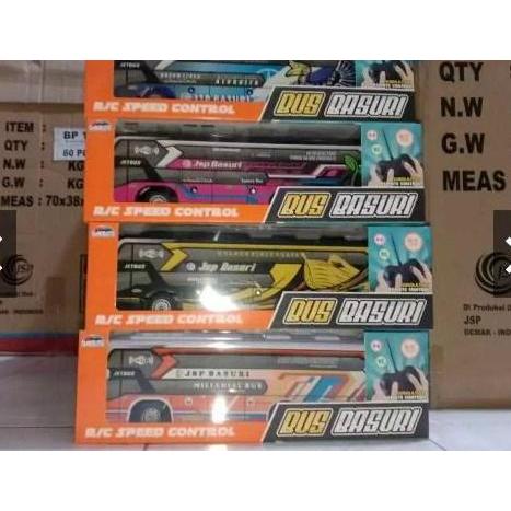 MAINAN ANAK BUS BASURI REMOTE CONTROL BATERAI CAS DM20 MAINAN RC TELOLET BESAR LAMPU BERMUSIK