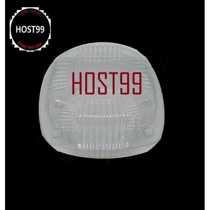 MIKA HAMBURGER PLASTIK MIKA BOX WADAH SAJI KUE ROTI BURGER MEGA 50PCS