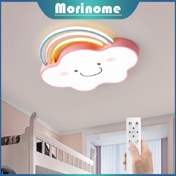 Lampu plafon kamar anak kartun Awan Pelangi dekorasi termasuk REMOTE PS