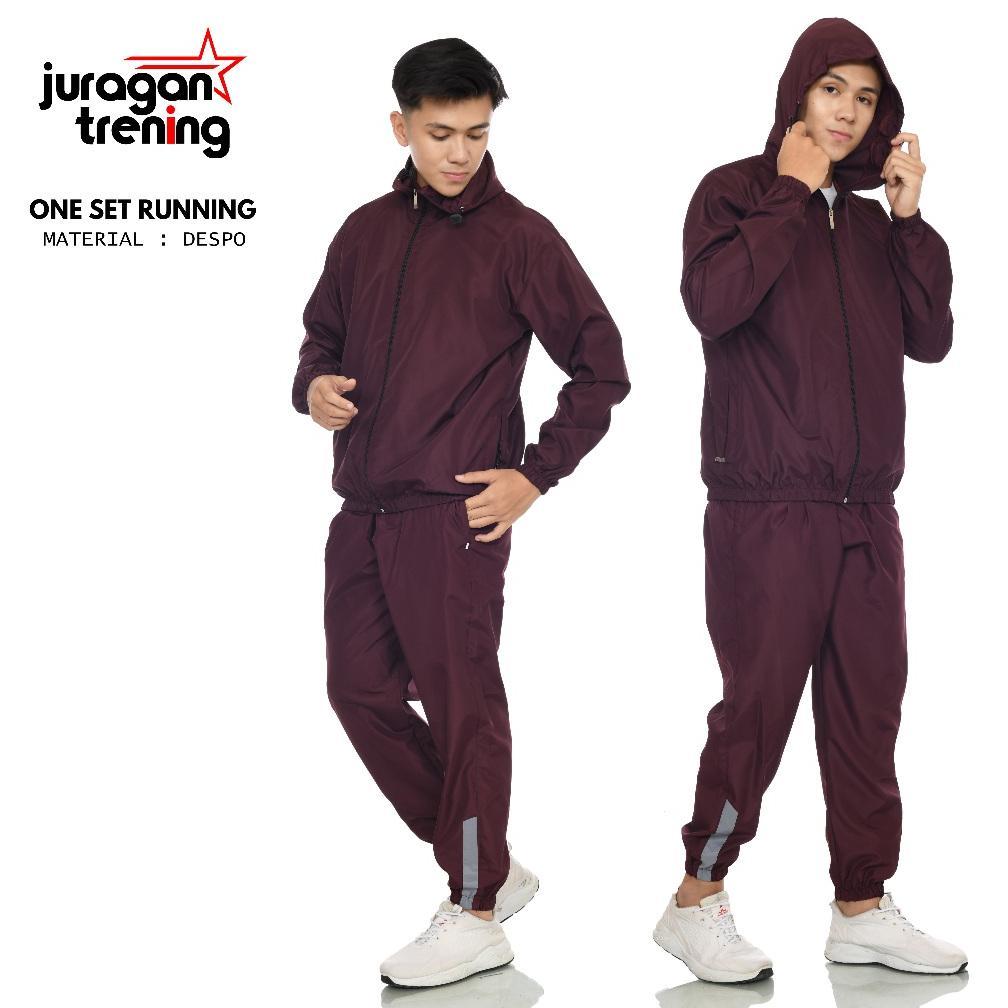 setelan jaket celana olahraga parasut jogging gym oneset jaket celana olahraga parasut jaket sauna s