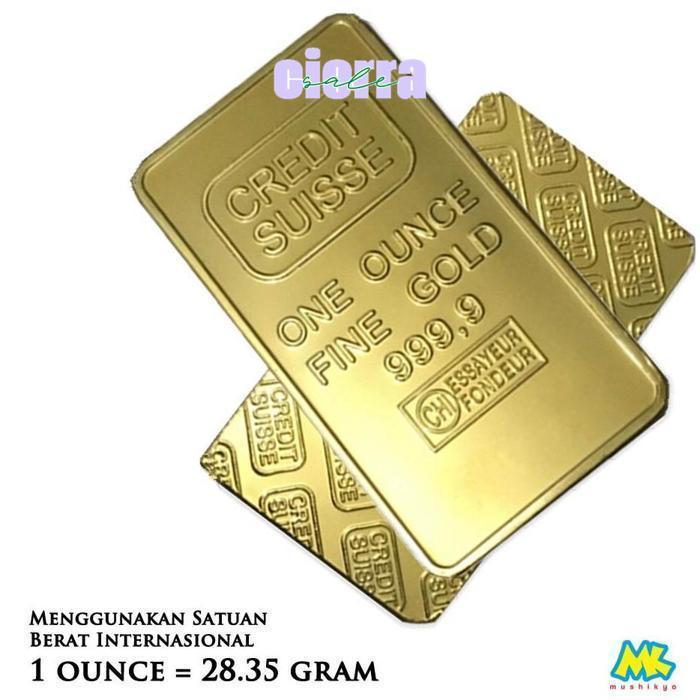 By05 u-45 CXV-38 CREDIT SUISSE Gold Bar Replica Berkualitas Viral Viral