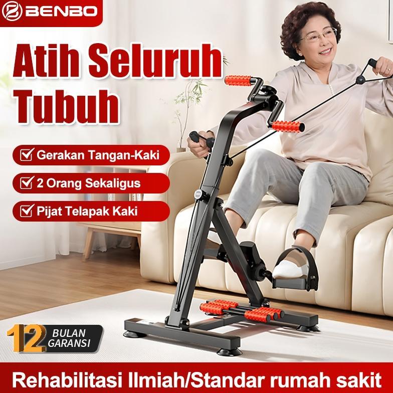 Sepeda Latihan Rehabilitasi - Alat Terapi Stroke, Melatih Otot Kaki & Tangan, untuk Pemulihan Pasca 