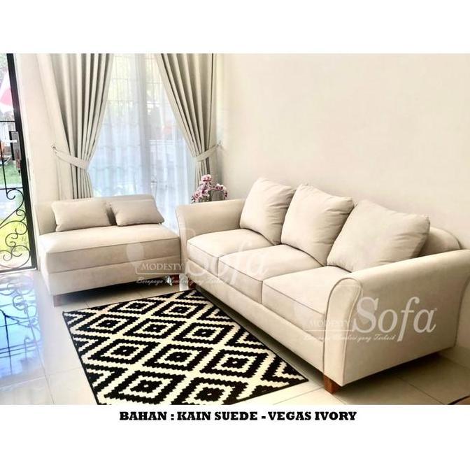 Sofa Kekinian / sofa murah / sofa bagus / sofa minimalis / Kursi / sofa L Minang Eco 10 Bantal Busa 