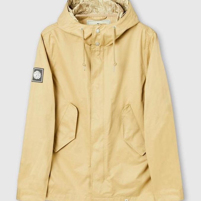 Promo Pretty Green Cotton Zip Up Hooded Jacket (Sand) Original COD