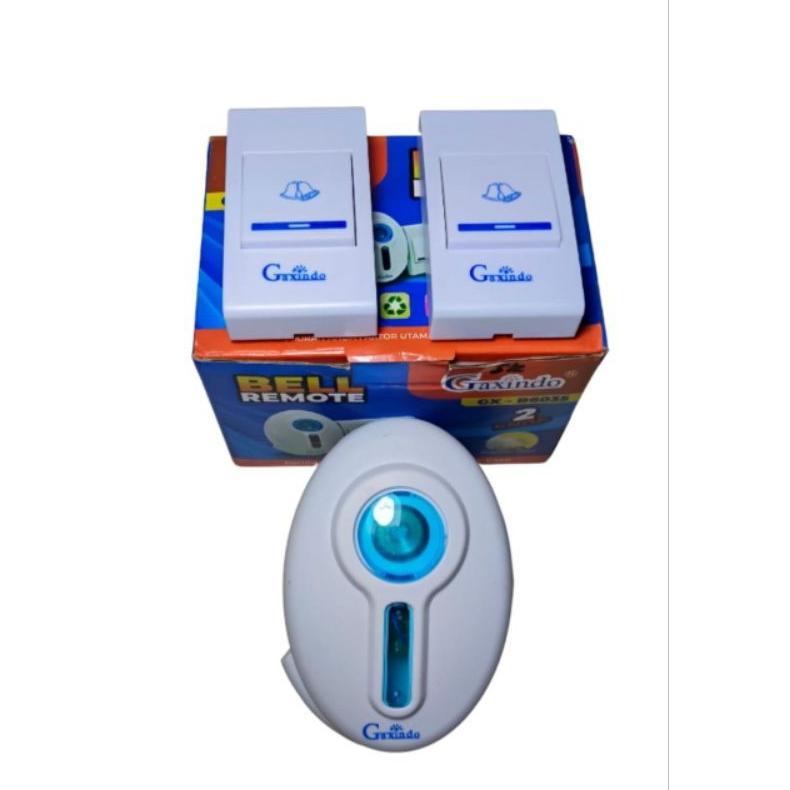 Bell Remote Gaxindo GX-B6035 Bell Type AC + Tombol DC Baterai Portable Wireless Bell Rumah 2 Tombol 
