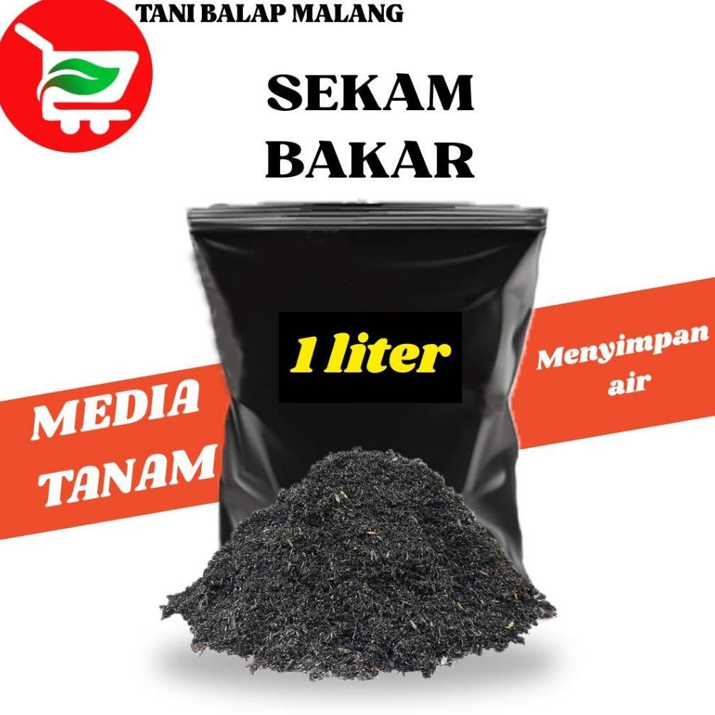 Promo Cod Tani Balap Malang Sekam Arang Kemasan 1 Liter - Siap Pakai Untuk Media Tanam/Filter Air/Hi