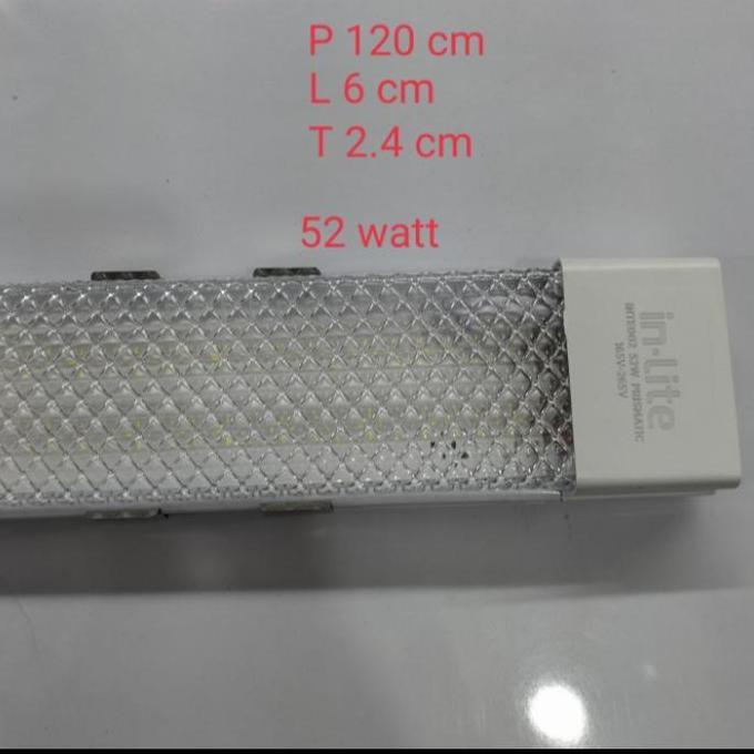 IN-LITE lampu led T8 prismatic 52 watt 120cm putih