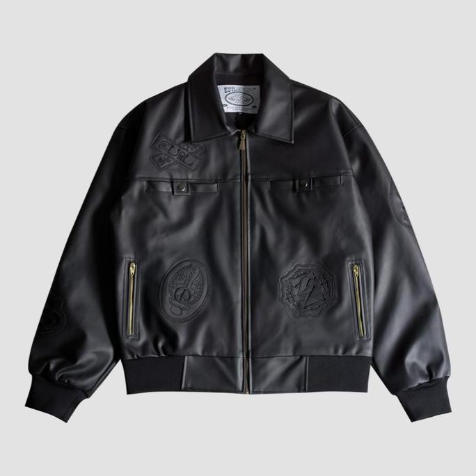 Promo EVILSPIRIT LEATHER JACKET - CATLIYAN BLACK UNISEX COD