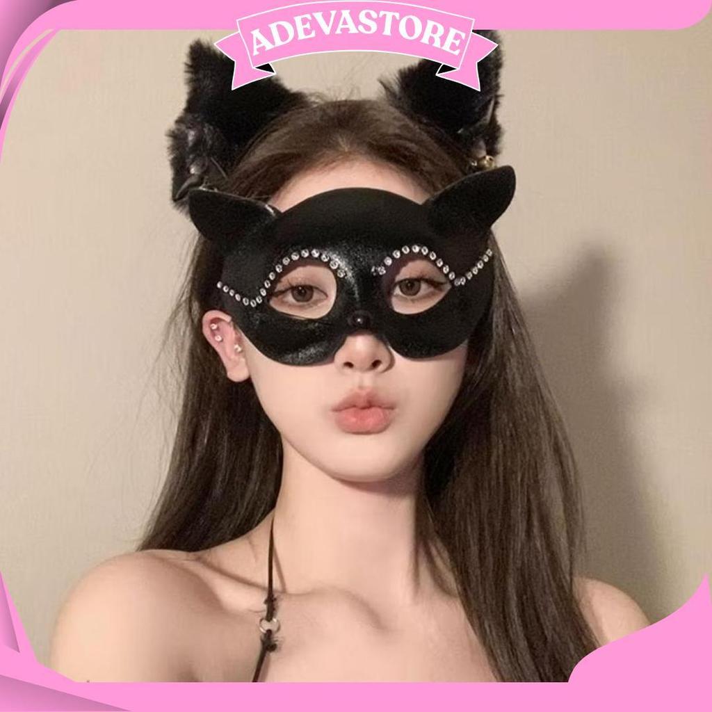 Topeng Pesta Halloween Kucing Cat Woman Halloween Mask Cod