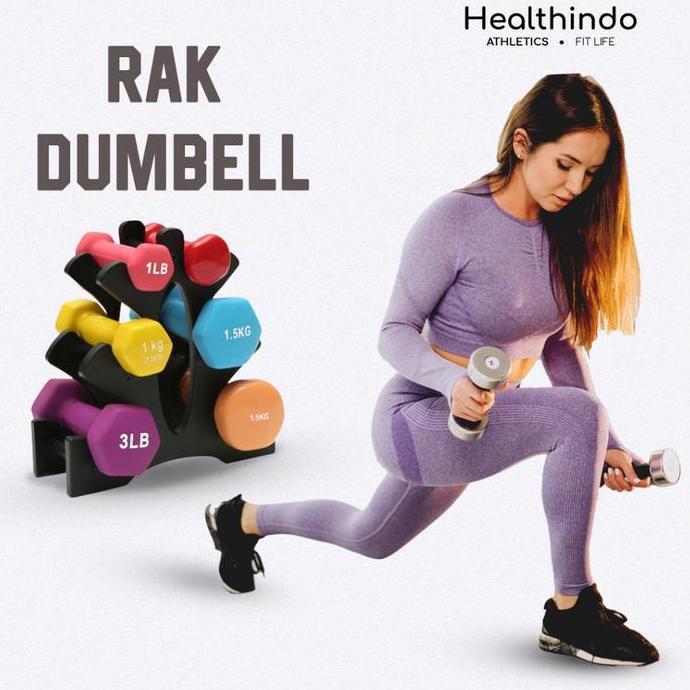 Healthindo - Rak Dumbell Rak Barbel Rak Dumbbell Tempat Dumbell Barbel