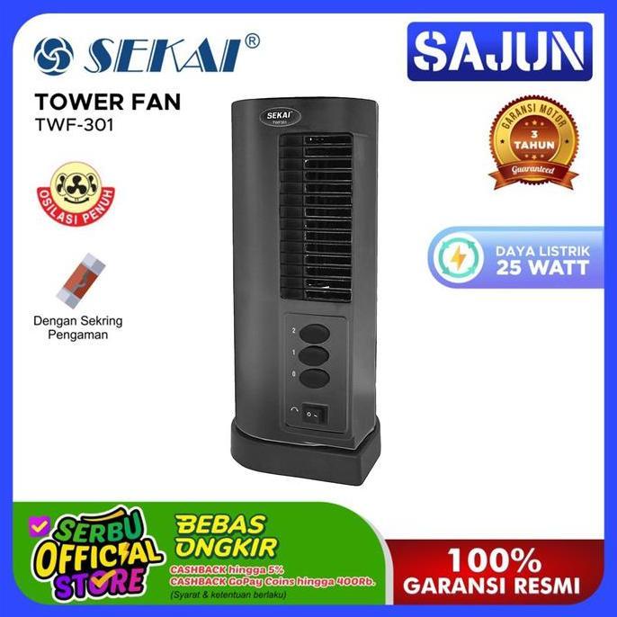 SEKAI Tower Fan TWF-301 Kipas Angin Menara Low Watt TWF301