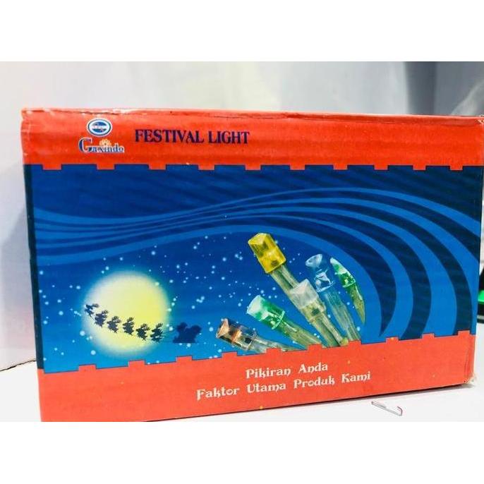Lampu Natal Gaxindo Warna Kuning dan warna warni