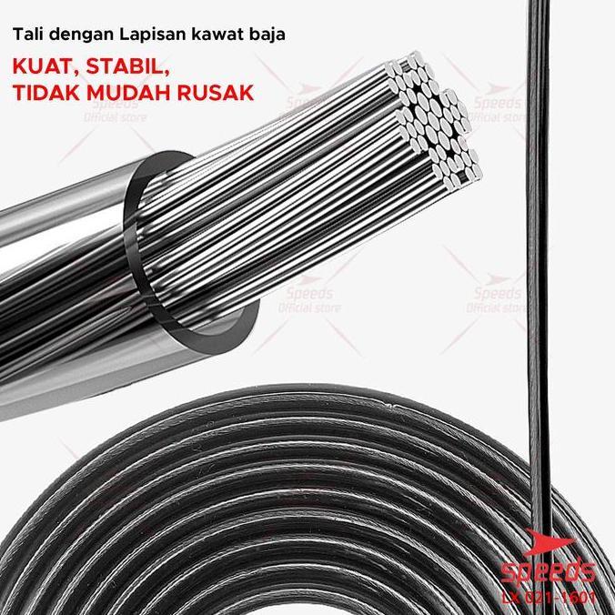SKIPPING LOMPAT TALI JUMP ROPE ORIGINAL SPEEDS BERKUALITAS LX 021-1006