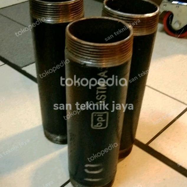 Pipa Nepel Besi Drat 2 Inch Pipa Nepel Carbon Steel Pjg 15Cm