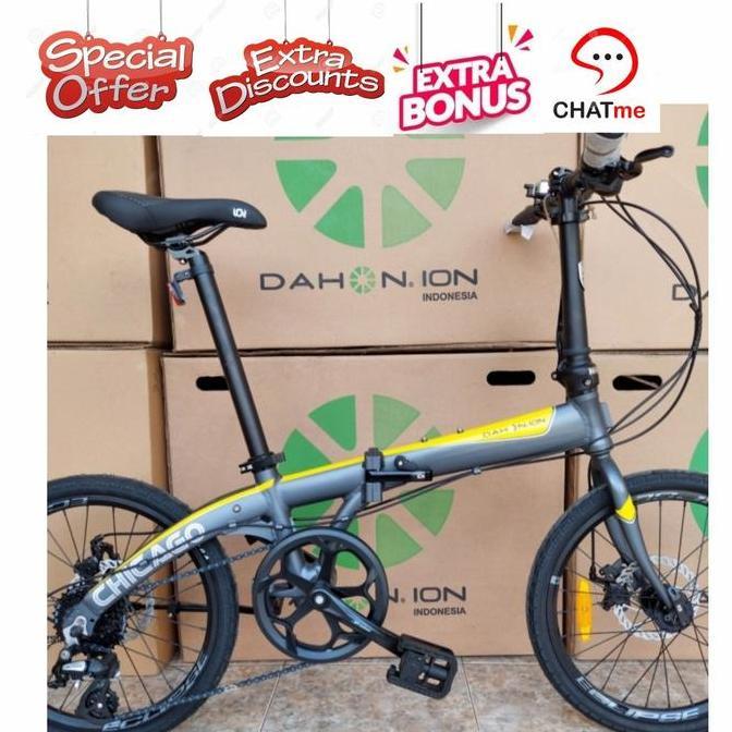 Promo Sepeda Lipat DAHON ION CHICAGO 20" 8sp NEW 2020 - GREY COD