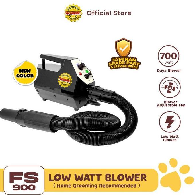 Blower Octagon FS-900 | Pet Blower Daya Rendah | Blower Grooming Anjing Kucing