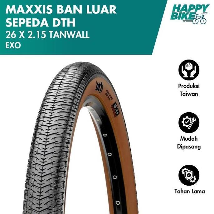 Promo MAXXIS Ban Luar Sepeda DTH Tanwall Skinwall 26 x 2.15 EXO 60 TPI Bicycle Outer Tires MTB Cross