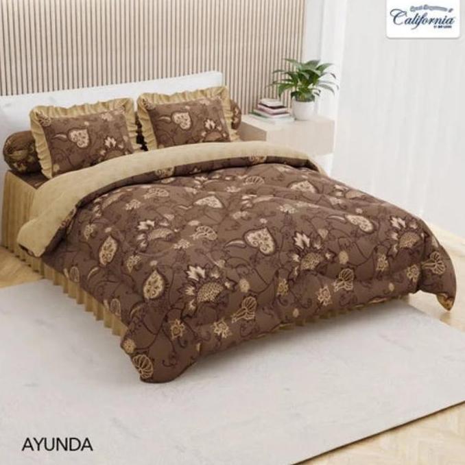 Bed Cover Set California 180X200 Sprei Rumbai / Bedcover California