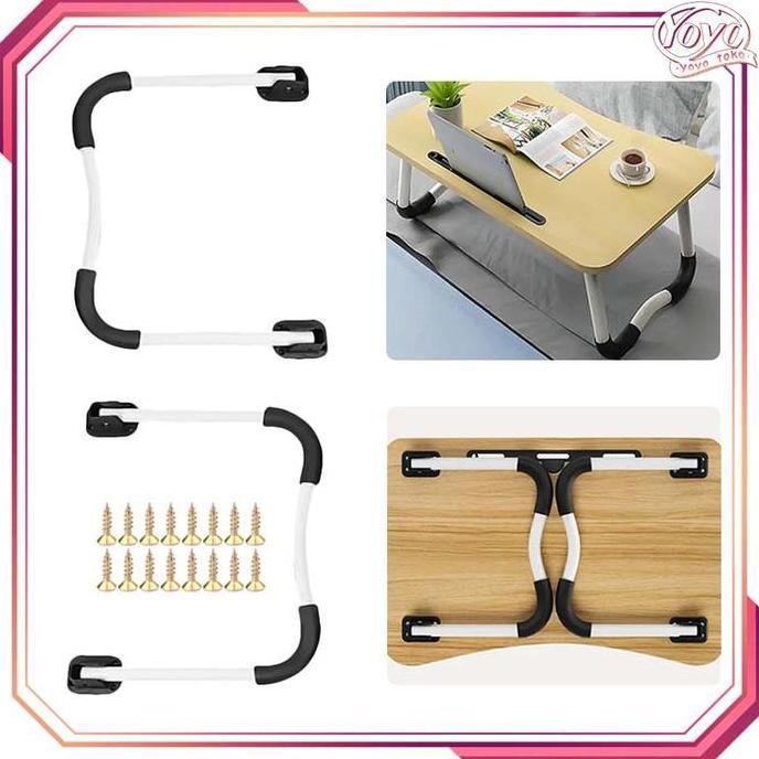 1 Pasangan Kaki Meja Belajar Lipat Kaki Meja Besi Lipat Kaki Meja Lipat Portable Meja Kaki Lipat