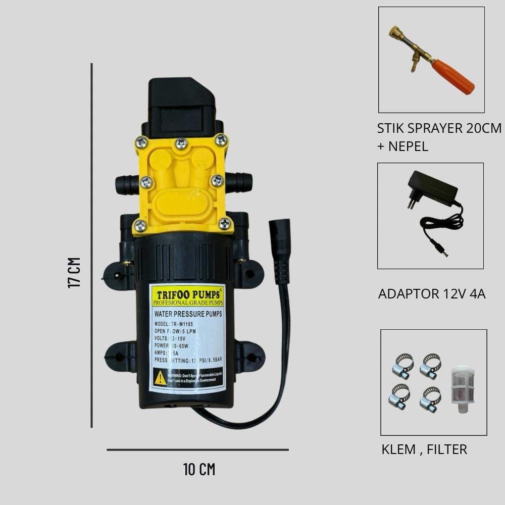 Alat cuci motor mobil AC steam DC mini portable tanpa selang ADP2A Nozzle jet cleaner