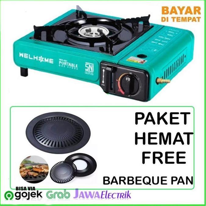 Welhome Kompor Portable/Kompor Camping + Panggangan