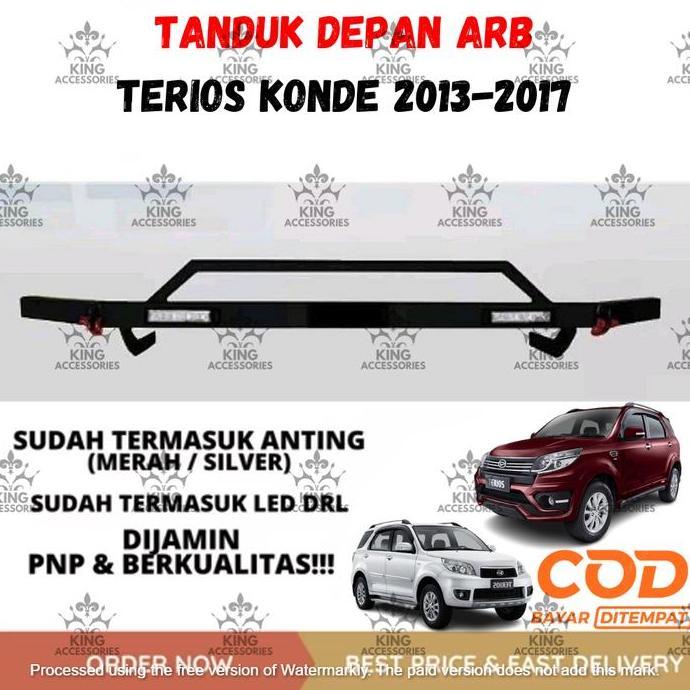 TANDUK TOWING DEPAN DAN BELAKANG BESI BAR PELINDUNG BEMPER MOBIL TERIOS KONDE 2013-2017 ORIGINAL DAN