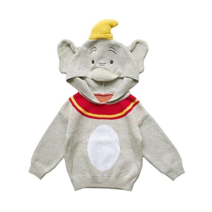 :<:<:<:<] Dumbo knitted hooded sweater baju hangat anak hooded dumbo