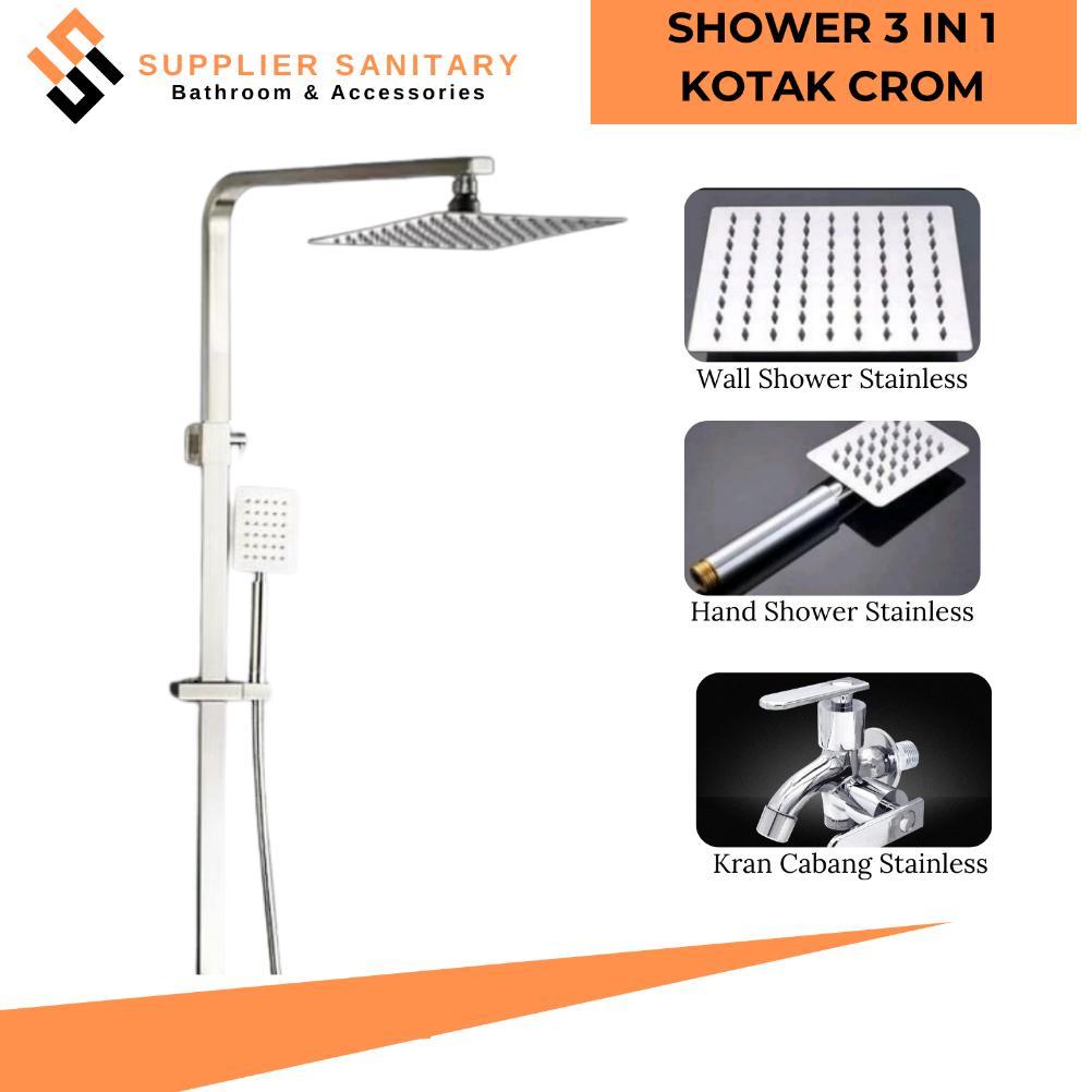 SHOWER TIANG PAKET KRAN CABANG/SHOWER KAMAR MANDI Shower set