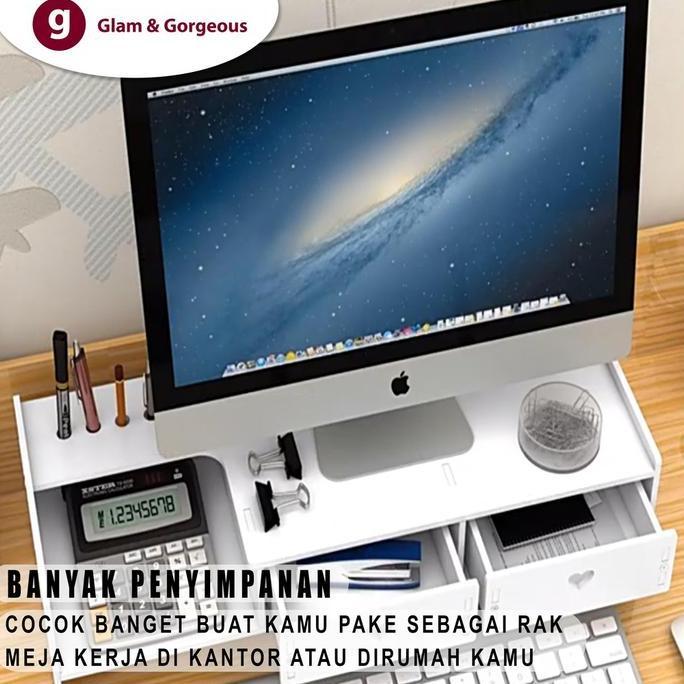 Meja Laptop Portable Rak Minimalis Kayu