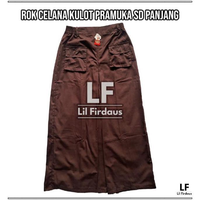 Promo Rok Celana Kulot Pramuka SD Panjang Bahan Drill untuk Anak 6-13 tahun COD