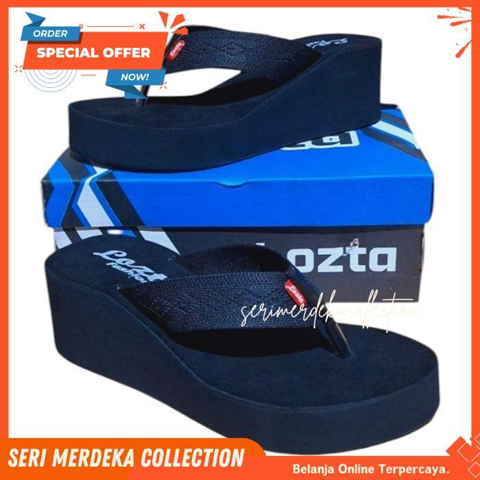 LOZTA SENDAL WANITA 7CM SANDAL TINGGI JEPIT RAJUT SERIES PRODUK TERBAIK