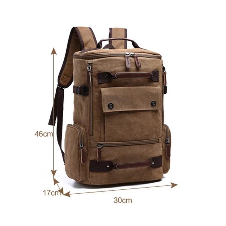Ransel kanvas pria Tas punggung.Ransel kanvas.Tas import