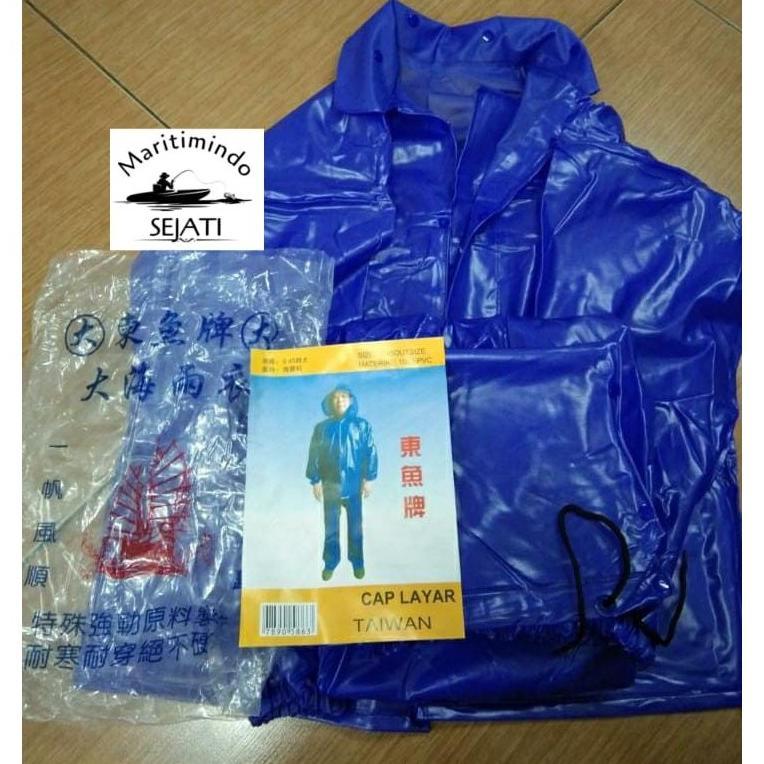 Jas Hujan Cap Layar / Jas Hujan Tebal Taiwan Jas Hujan