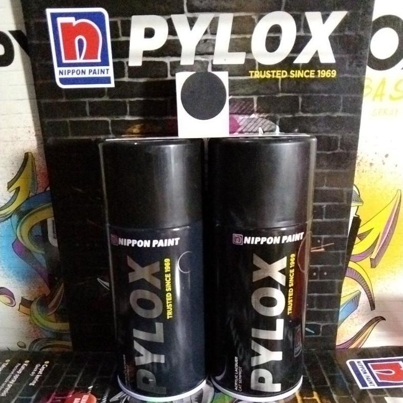 PYLOX 109A Black Flat / Hitam Doff / Cat Semprot 300cc