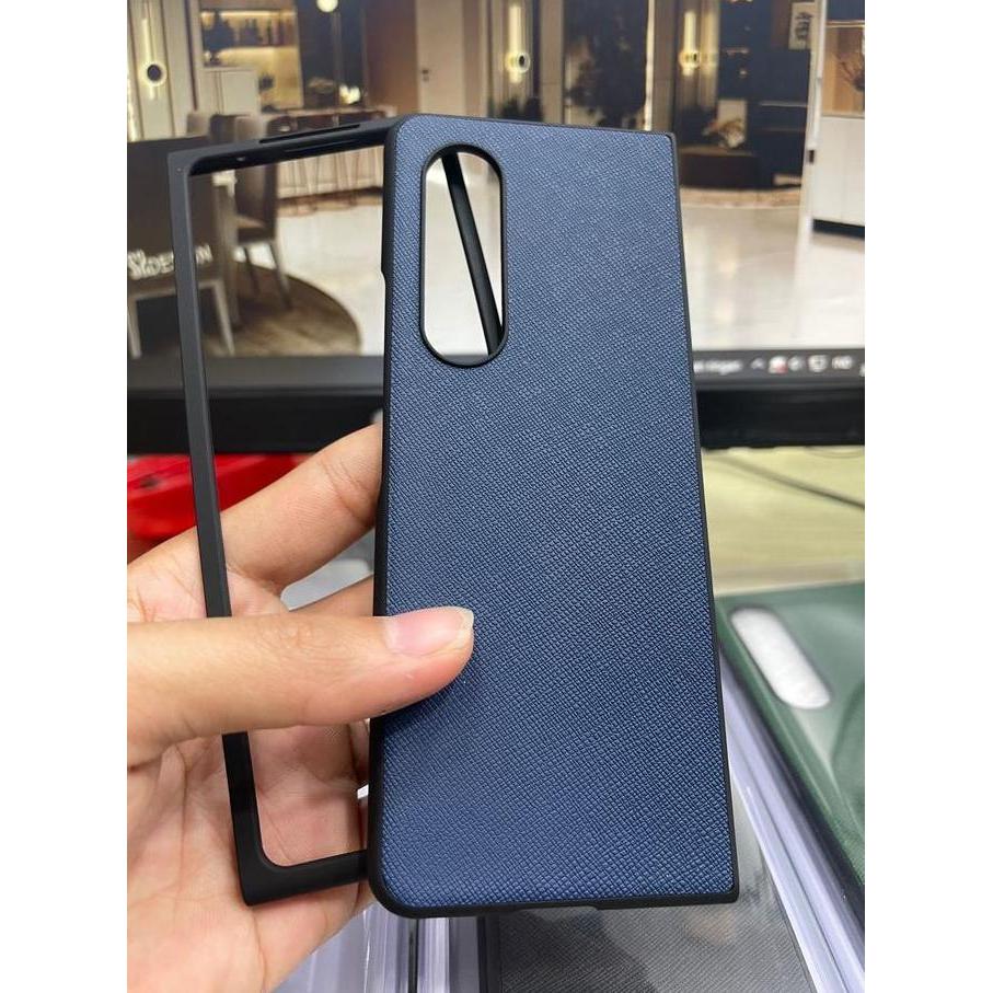 DF39 - Casing Samsung Z Flip 5 Z Fold 3 Flip Hard Case Premium Leather Kulit